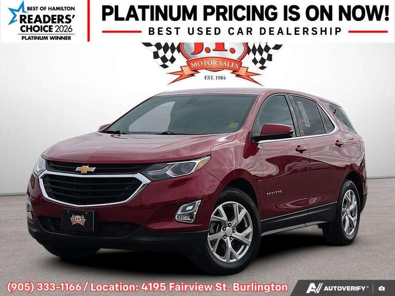 2018 Chevrolet Equinox LT Apple CarPlay & Android Auto • Built-In Wi-Fi Hotspot • Remote Start System • Heated Front Seats • Power Driver Seat • Photo0
