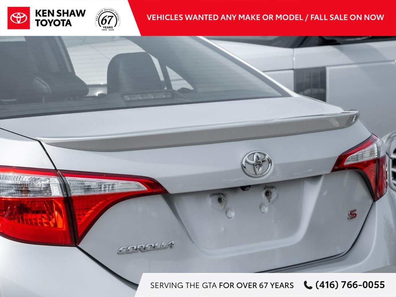 2016 Toyota Corolla S (M6) 4dr Sedan Photo