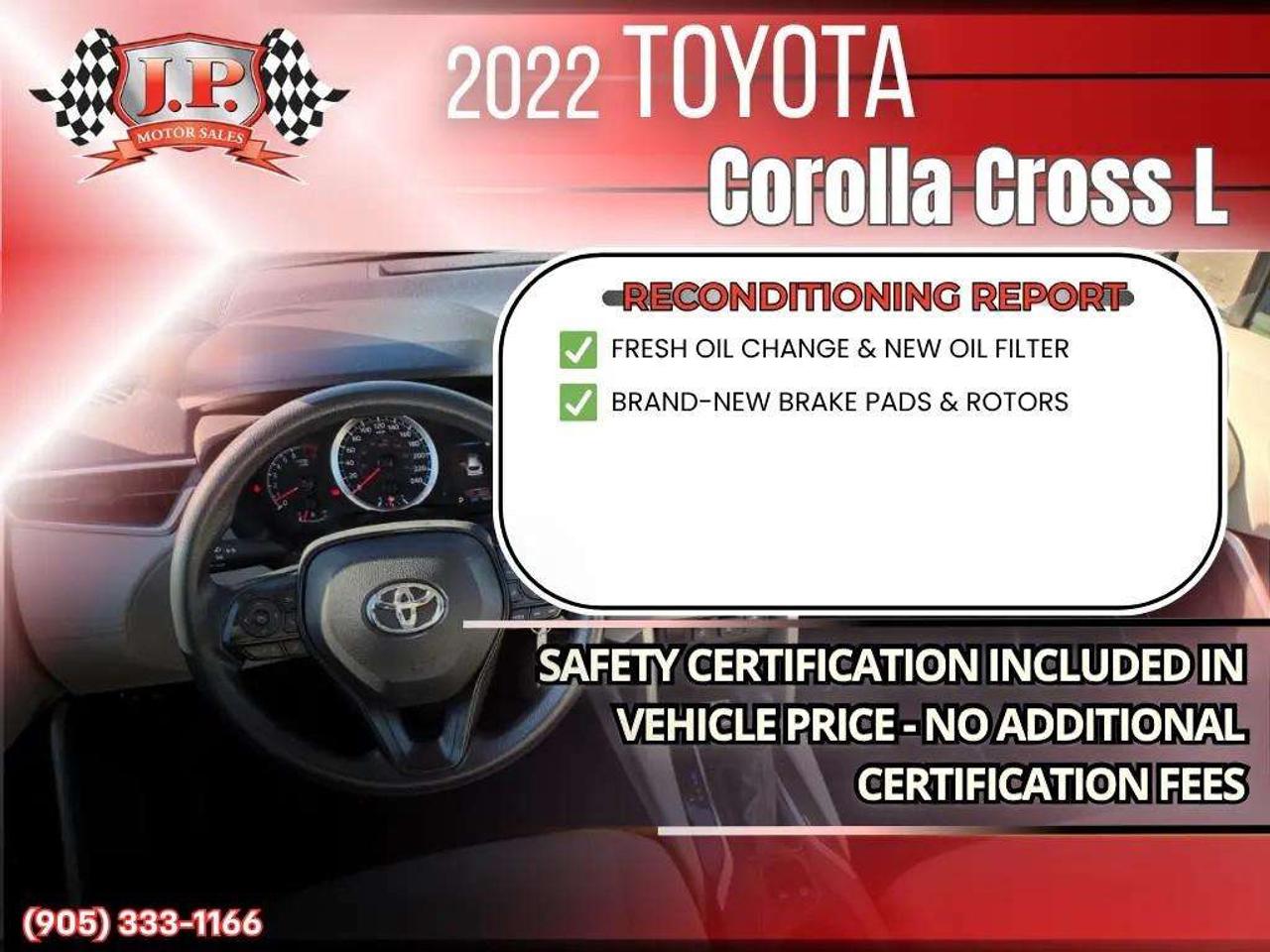 2022 Toyota Corolla Cross L Apple CarPlay & Android Auto • Heated Front Seats • Lane Assist • Keyless Entry • Backup Camera Photo