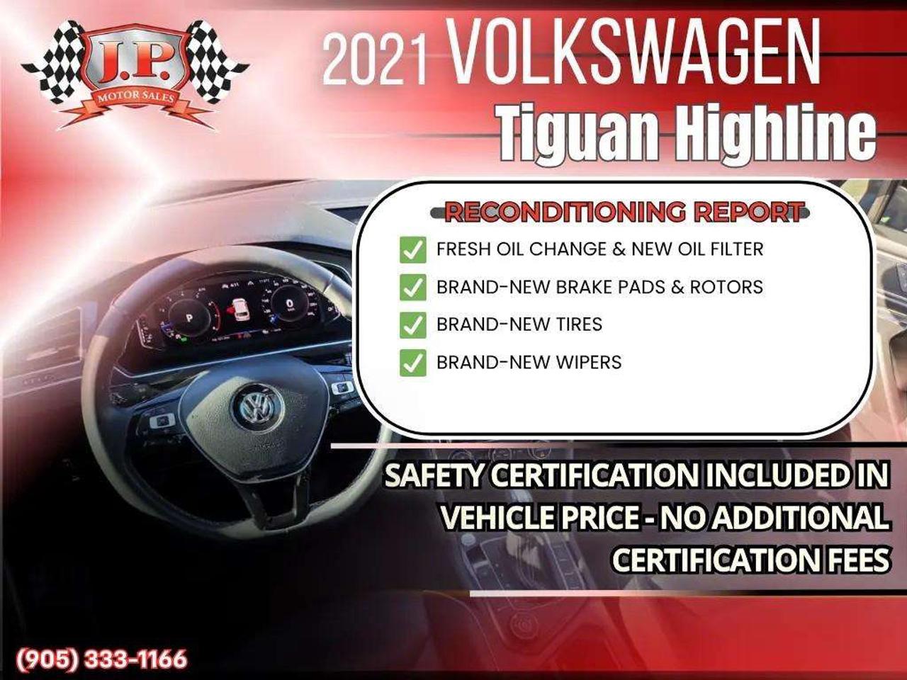 2021 Volkswagen Tiguan Highline Apple CarPlay & Android Auto • Power Sunroof • Leather Seating • Built-In Navigation System • Remote Start Syste Photo