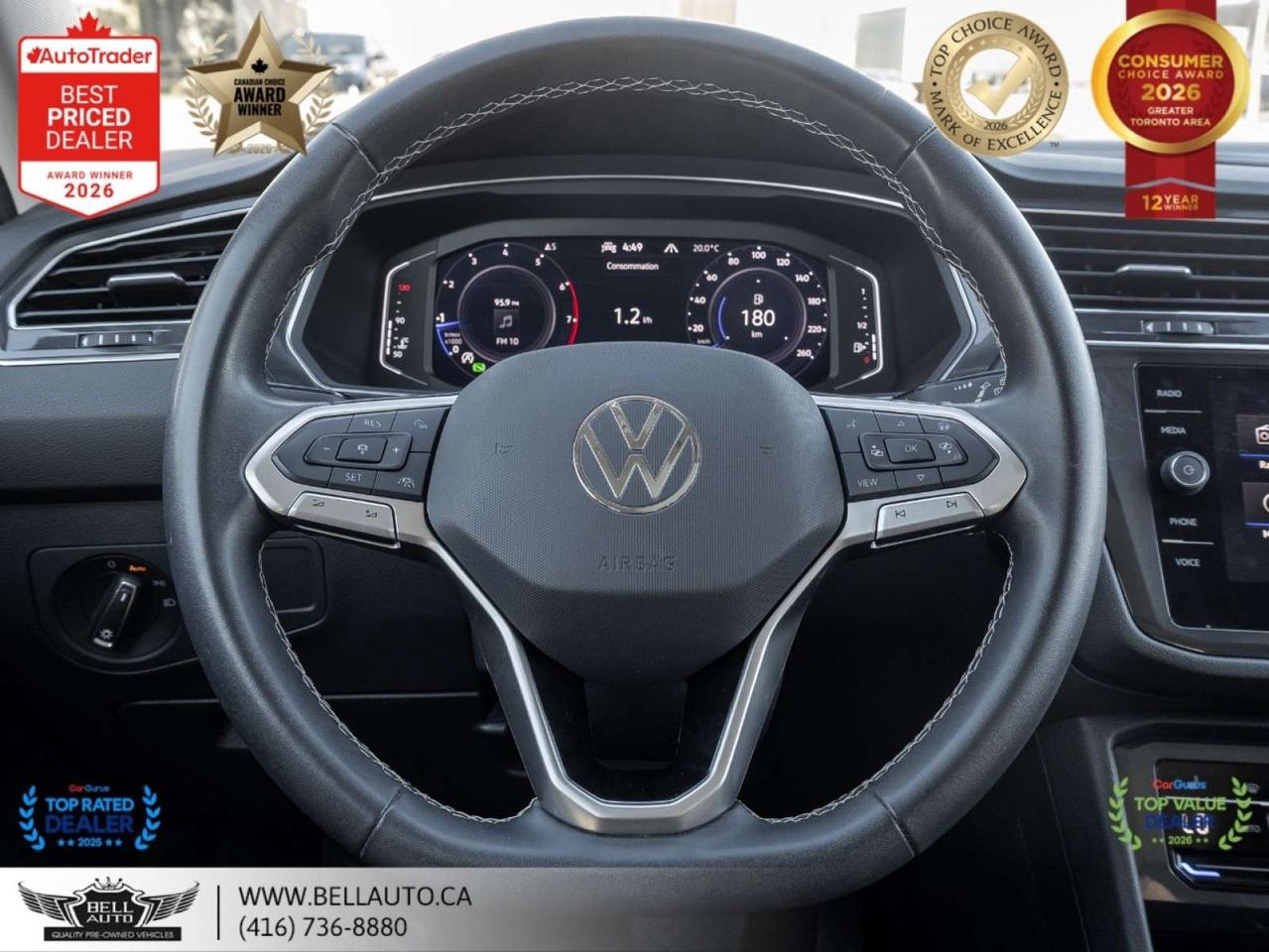 2022 Volkswagen Tiguan Comfortline   B.CAM   PANO   LTHR   WRLSCHRGR   NOACCIDENT Photo