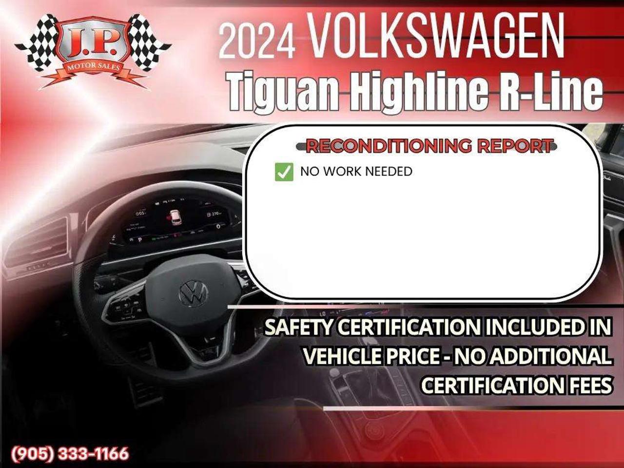 2024 Volkswagen Tiguan Highline R-Line Apple CarPlay & Android Auto • Automatic Parking Assist • Power Sunroof • Leather Seating • Cooled Front Photo