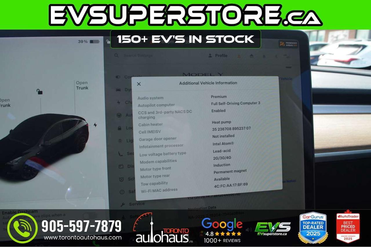 2021 Tesla Model Y OVER 150 EV'S I EVSUPERSTORE.CA Photo