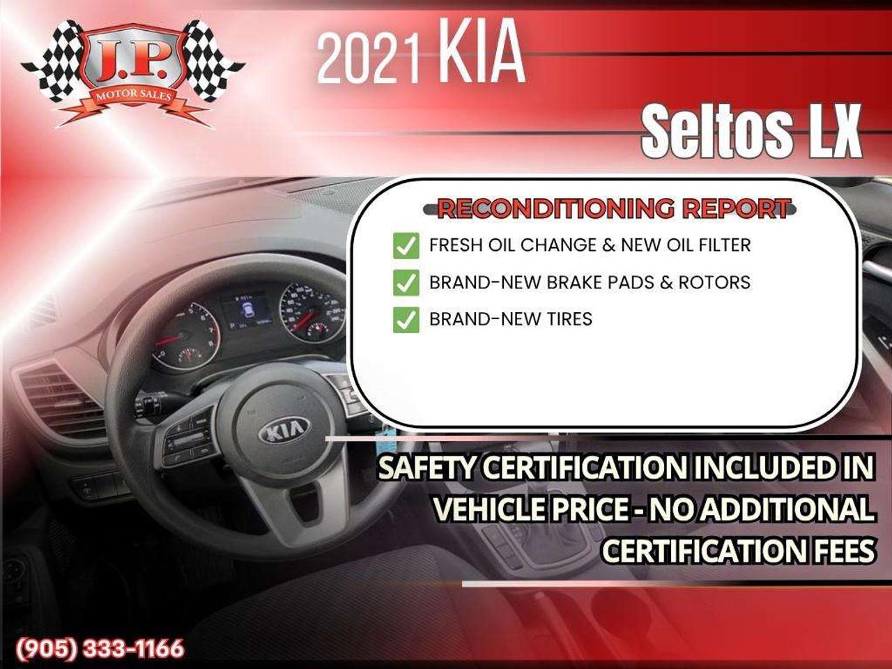 2021 Kia Seltos LX Apple CarPlay & Android Auto • Heated Front Seats • Lane Assist • Keyless Entry • Alloy Wheels Photo
