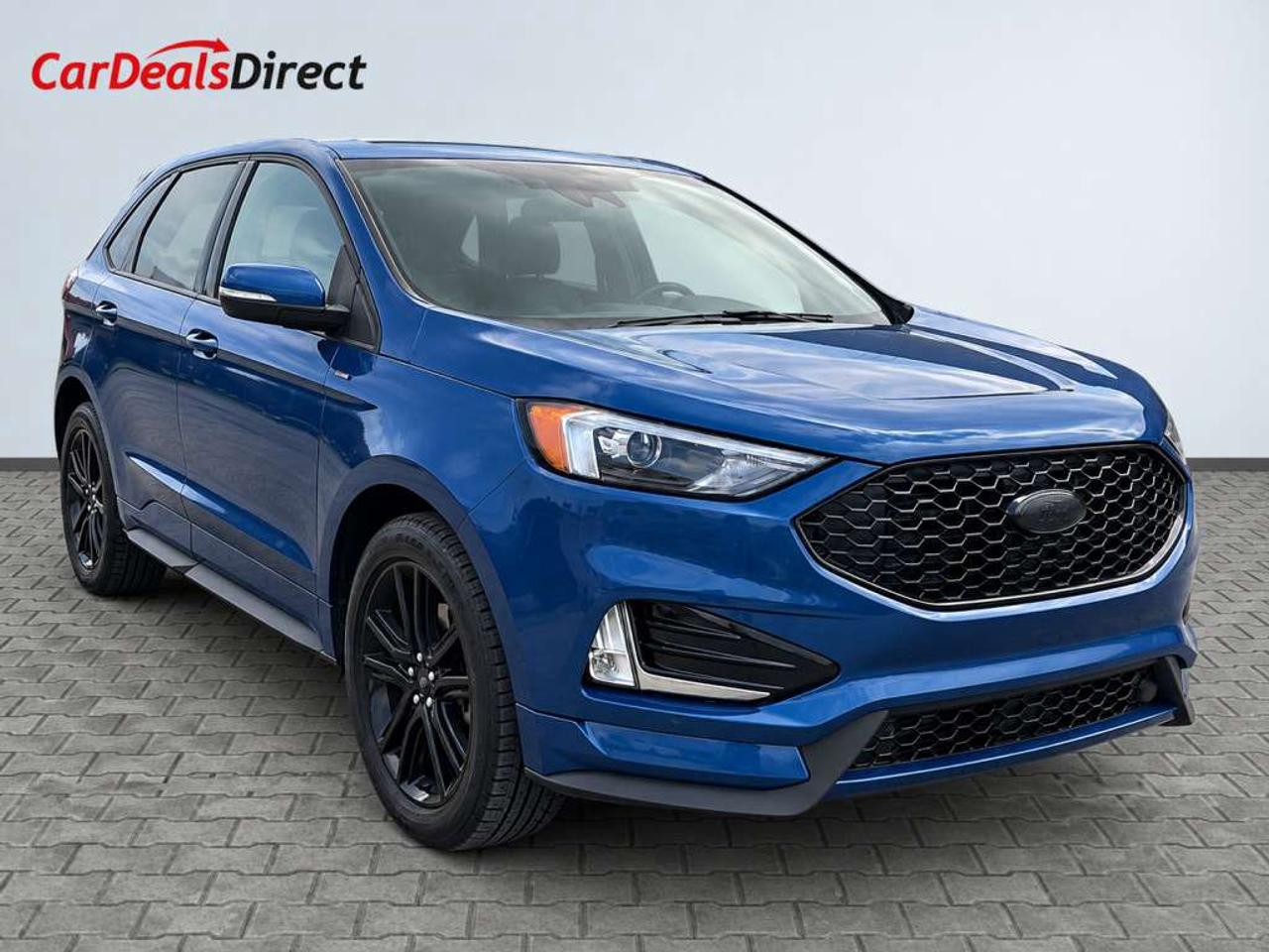2020 Ford Edge ST-Line AWD   2.0L Turbocharged Ecoboost  Atlas Blue Metallic on Black Leatherette   Front Heated Seats and Steering  8-i Photo0