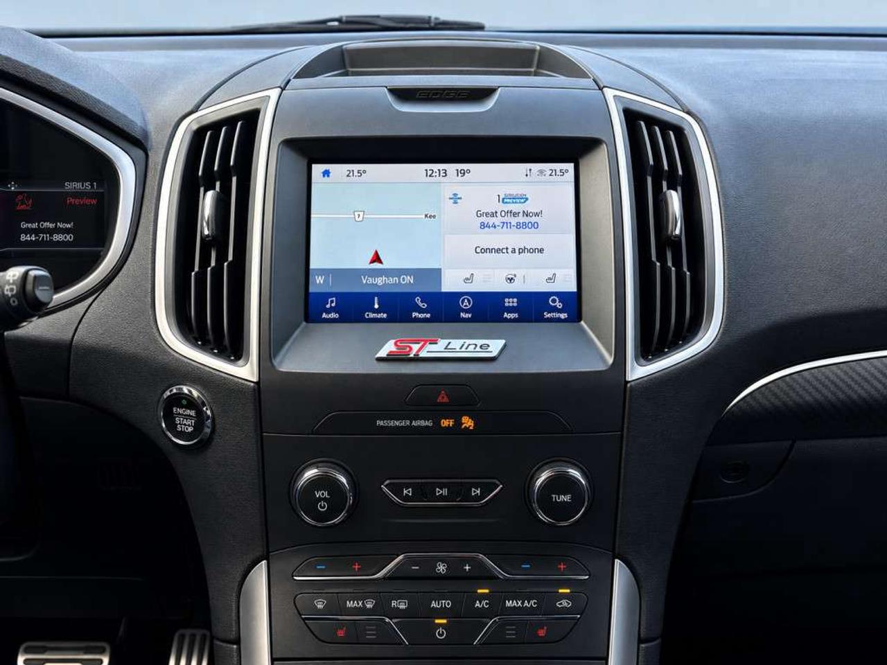 2020 Ford Edge ST-Line AWD   2.0L Turbocharged Ecoboost  Atlas Blue Metallic on Black Leatherette   Front Heated Seats and Steering  8-i Photo