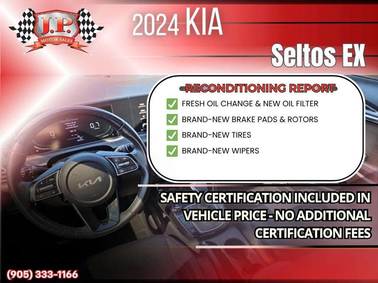 2024 Kia Seltos EX Apple CarPlay & Android Auto • Power Sunroof • Remote Start System • Heated Front Seats • Lane Assist Photo