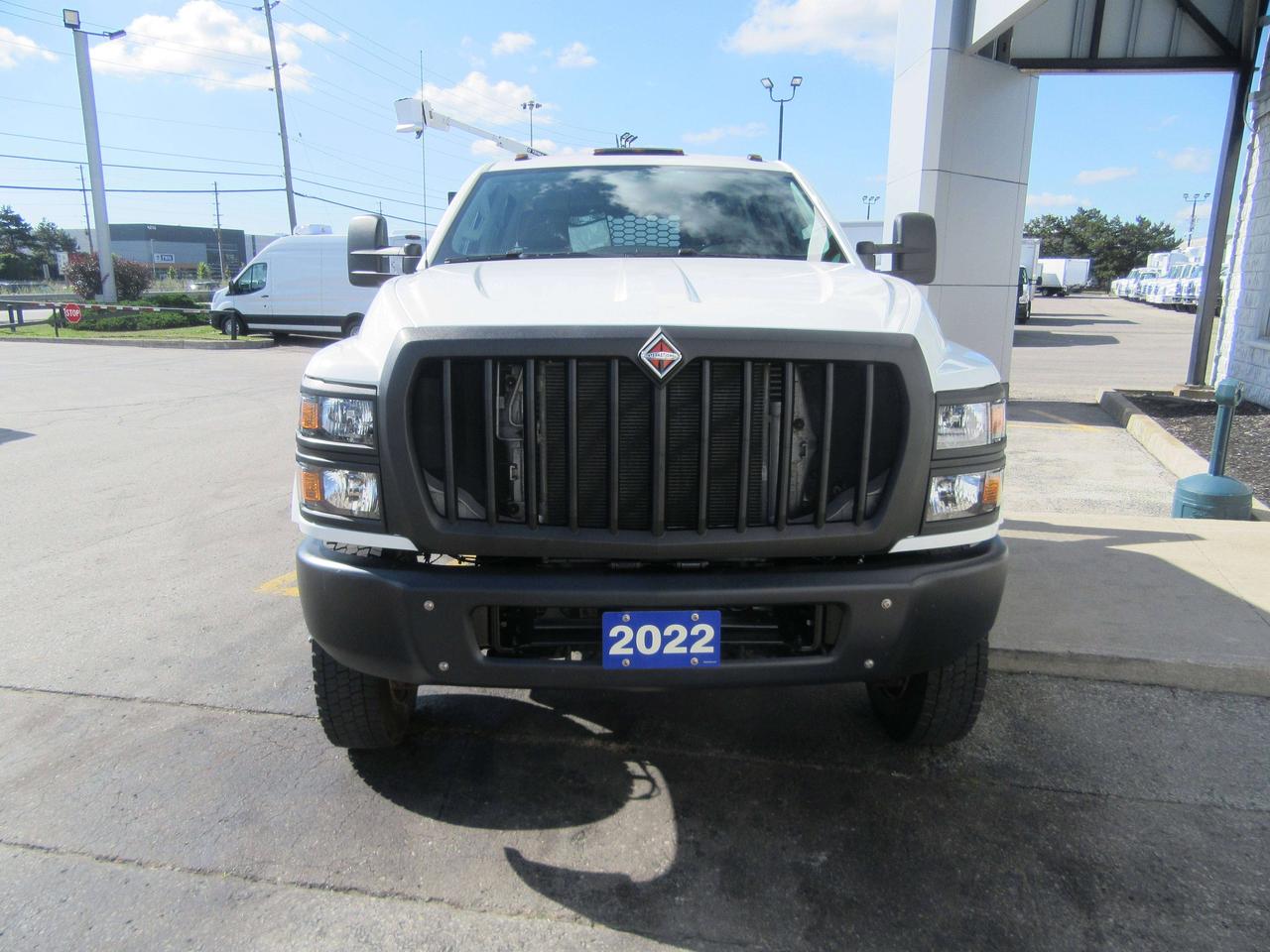 2022 International CV-515 CREW CAB 4X4 DIESEL FLAT DECK & TIE STRAP PACKAGE Photo