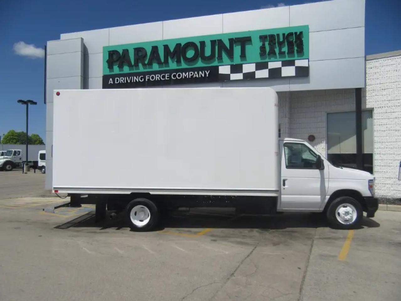 2025 Ford E-450 GAS 16FT HIGH BOX CUBE VAN WITH ROLL OUT RAMP Photo1