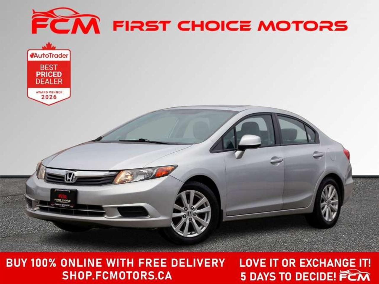 2012 Honda Civic EX-L   FULLY CERTIFIED WITH WARRANTY Photo