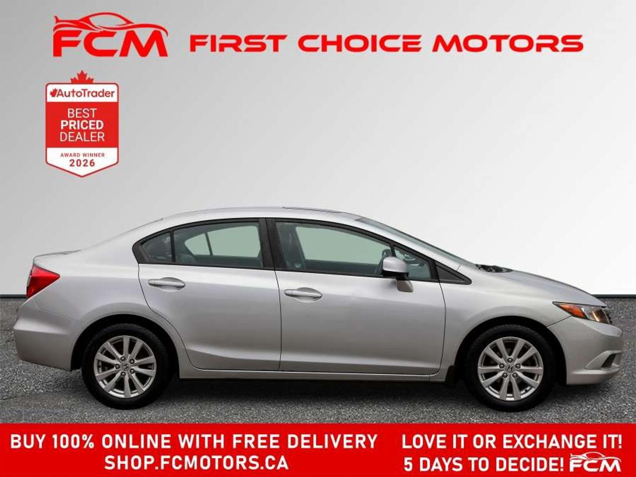 2012 Honda Civic EX-L   FULLY CERTIFIED WITH WARRANTY Photo