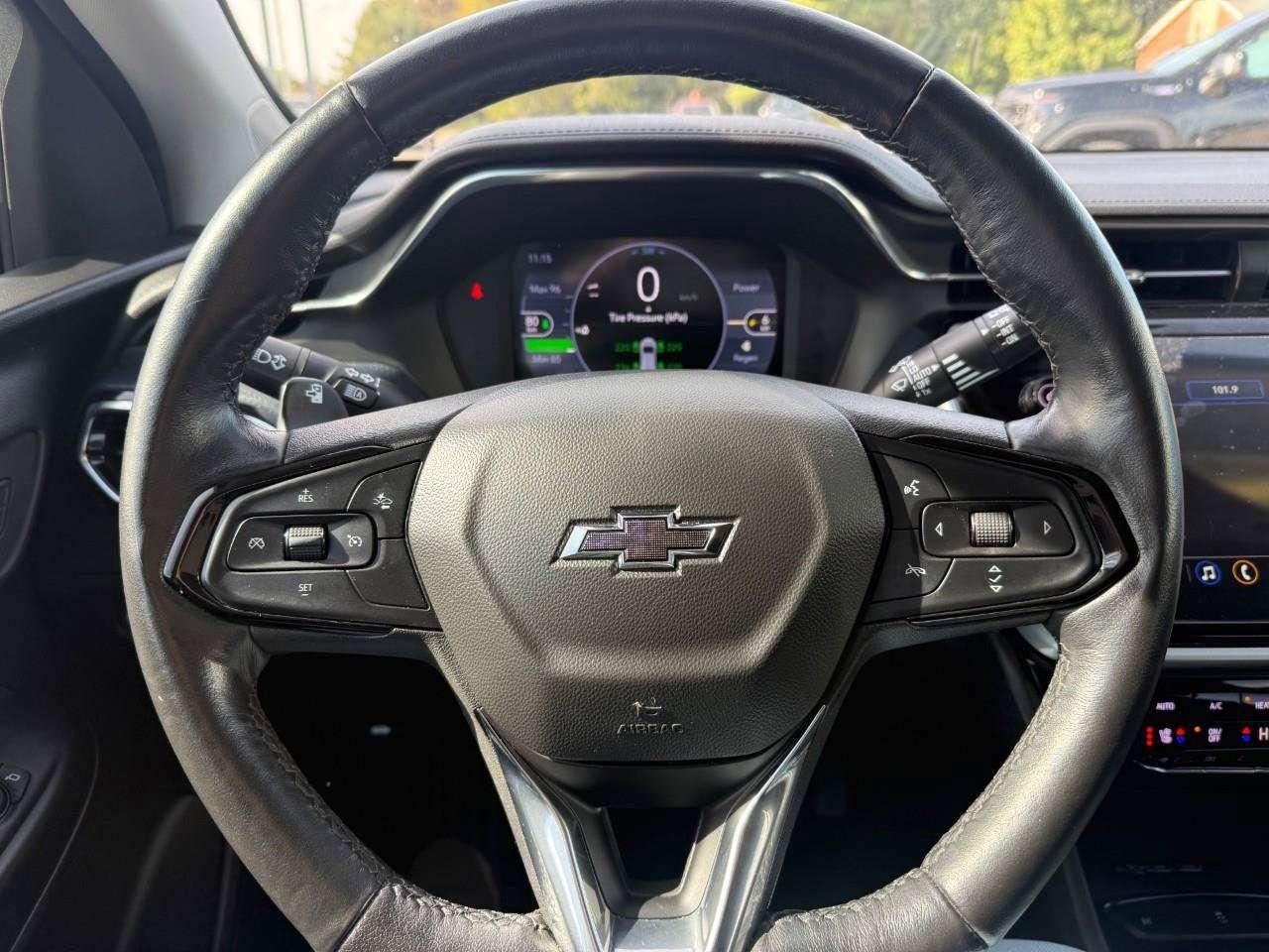 2023 Chevrolet Bolt REAR CARGO STORAGE, DOUBLE FLOOR. WIRELESS CHARGING. REAR PARK ASSIST. HEATED SEATS & STEERING WHEEL. DC FAST CHARGING. Photo