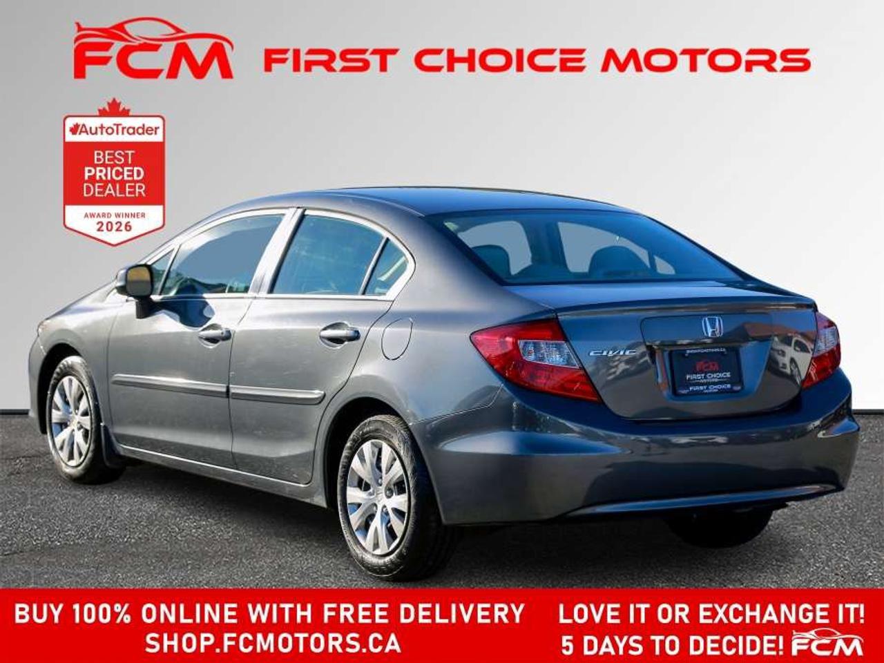 2012 Honda Civic LX   FULLY CERTIFIED WITH WARRANTY Photo