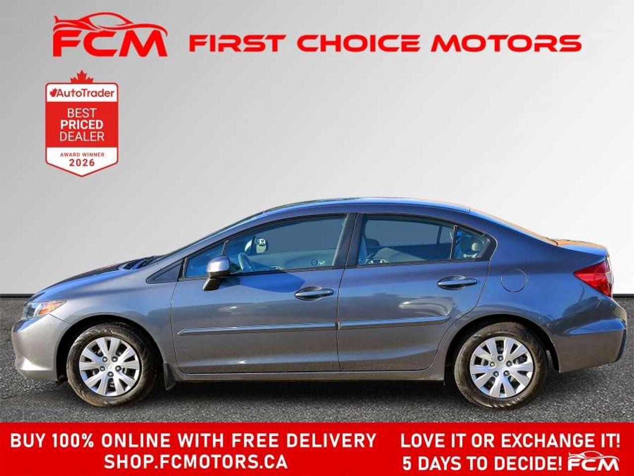 2012 Honda Civic LX   FULLY CERTIFIED WITH WARRANTY Photo