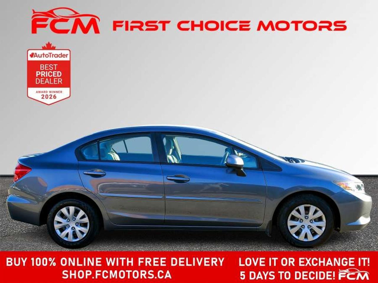 2012 Honda Civic LX   FULLY CERTIFIED WITH WARRANTY Photo