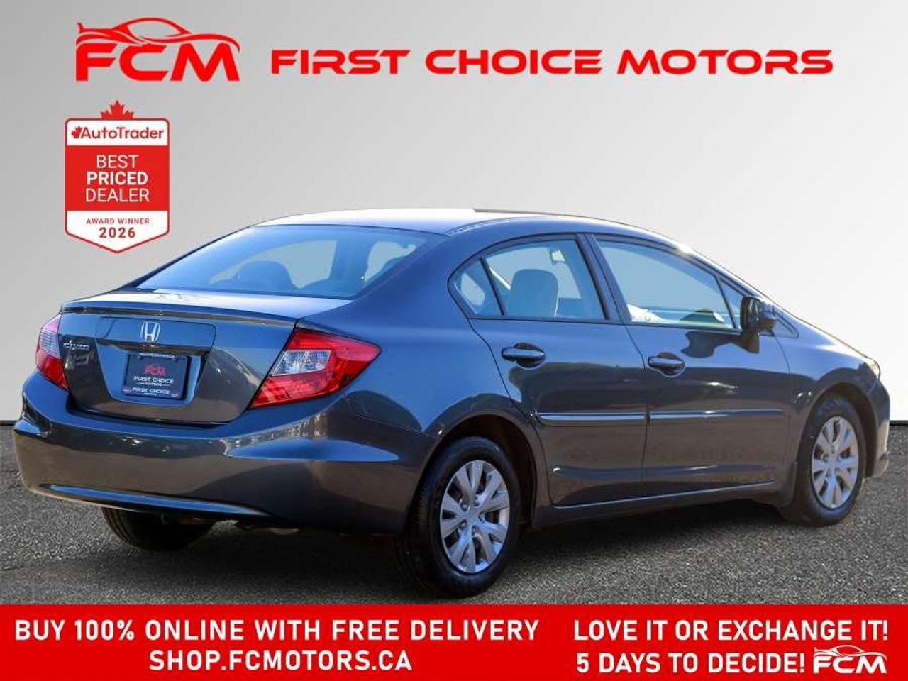 2012 Honda Civic LX   FULLY CERTIFIED WITH WARRANTY Photo