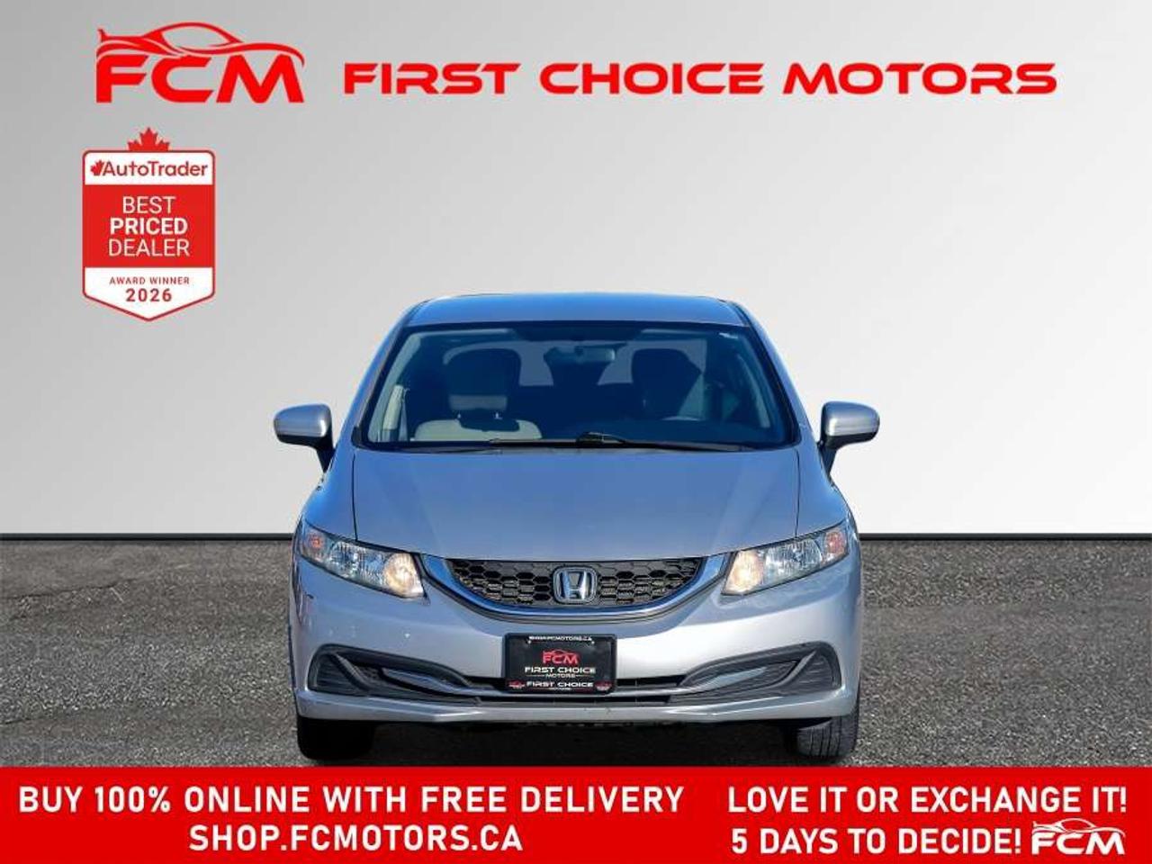 2014 Honda Civic LX   FULLY CERTIFIED WITH WARRANTY Photo