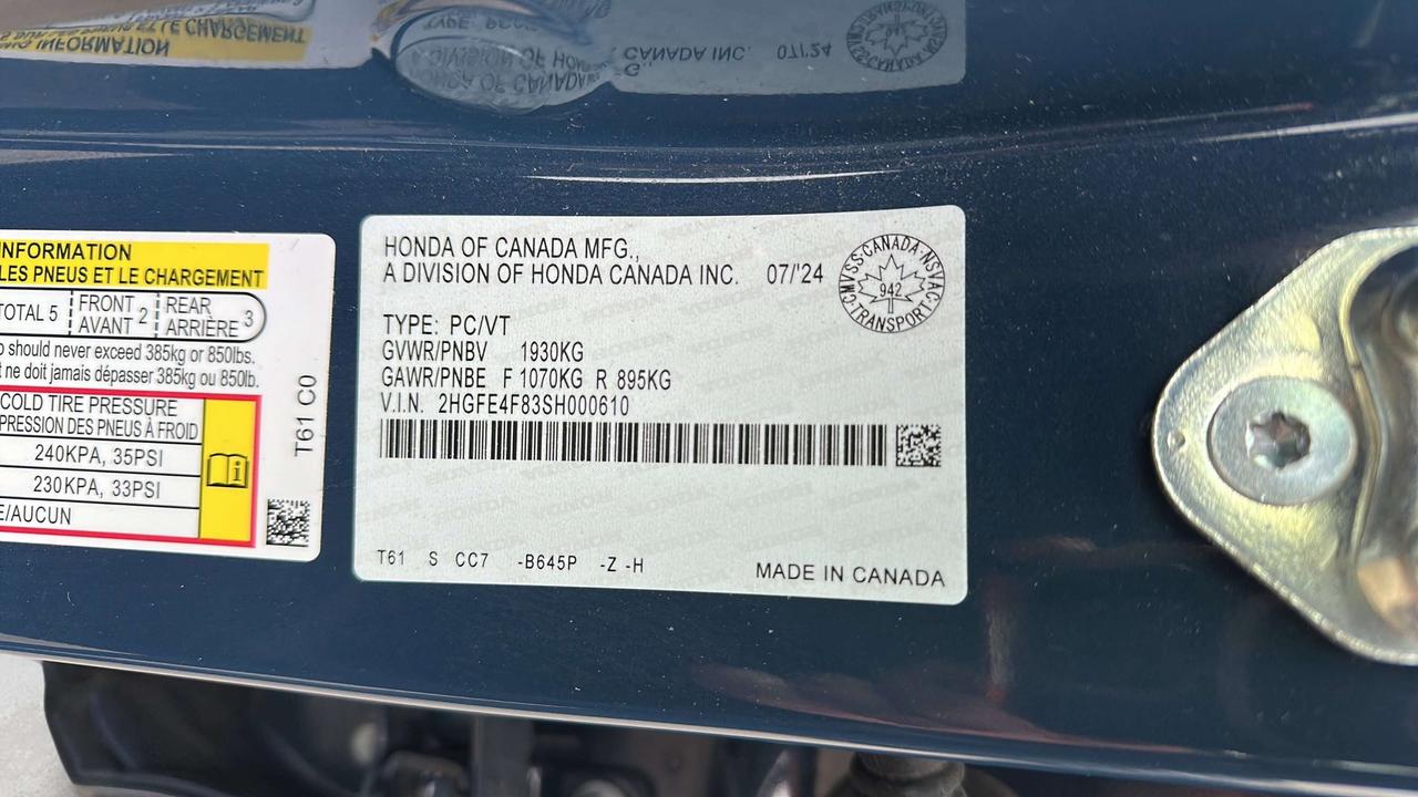 2025 Honda Civic Sport Touring Photo