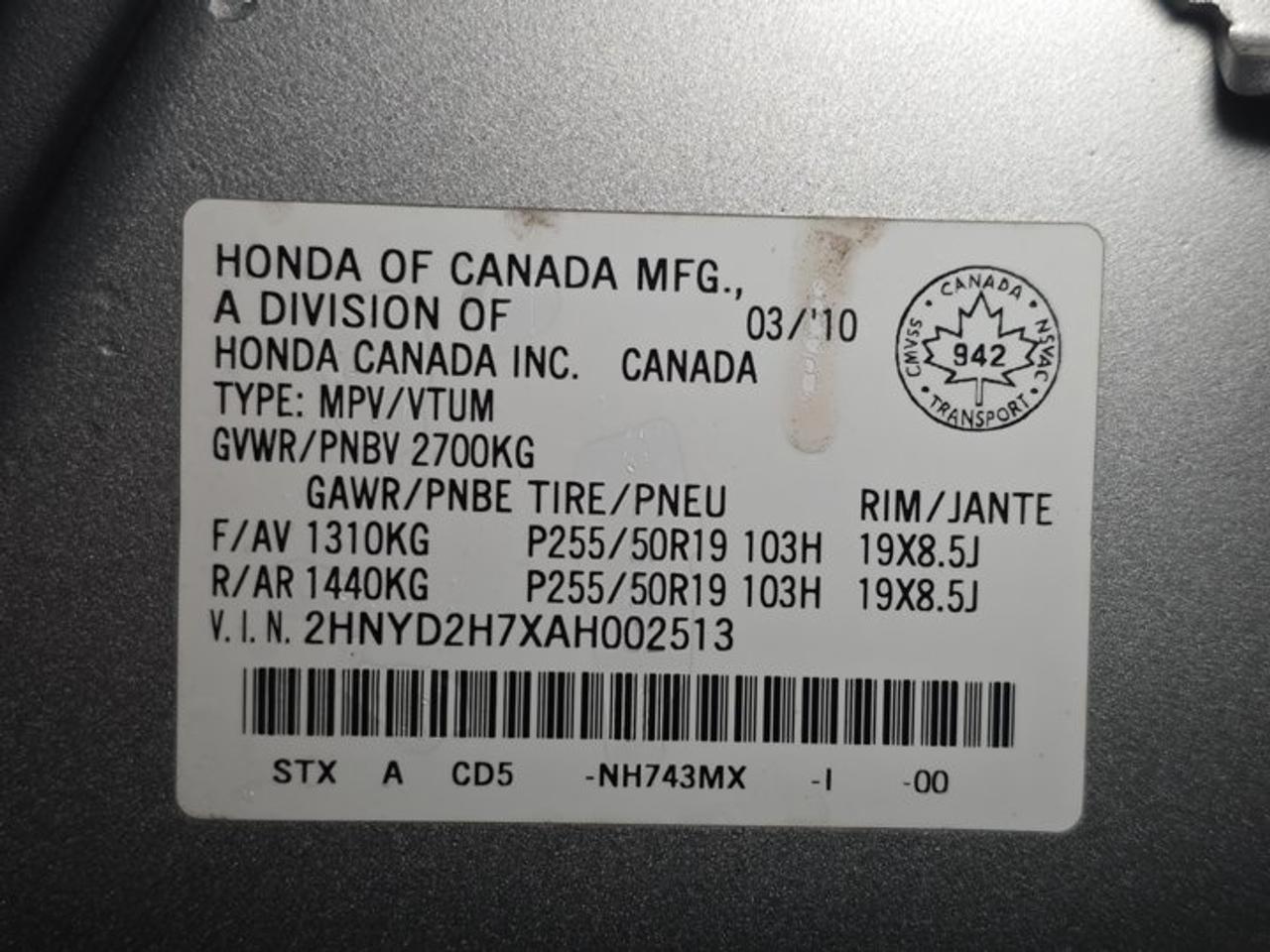2010 Acura MDX 3.7 Advance w/ Entertainment Photo