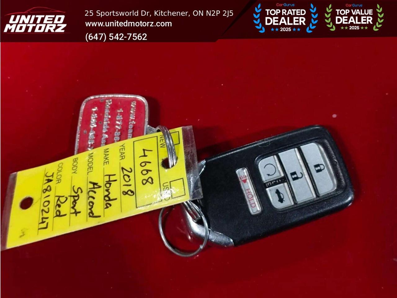 2018 Honda Accord Sport CVT FWD 1.5L~SAEFTY CERTIFIED~ Photo