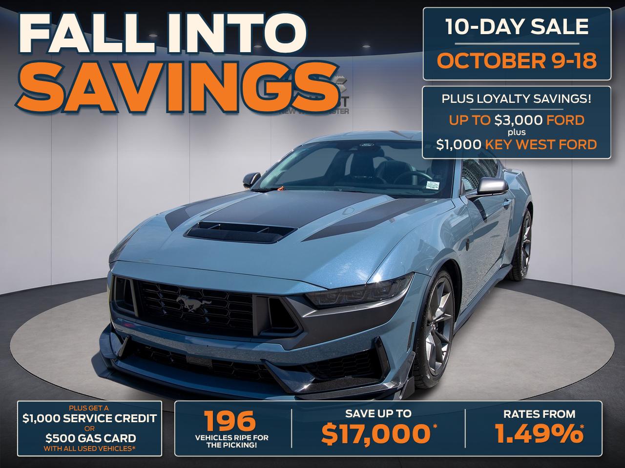 Blue 2024 Ford Mustang Coupe Rear-Wheel Drive Automatic