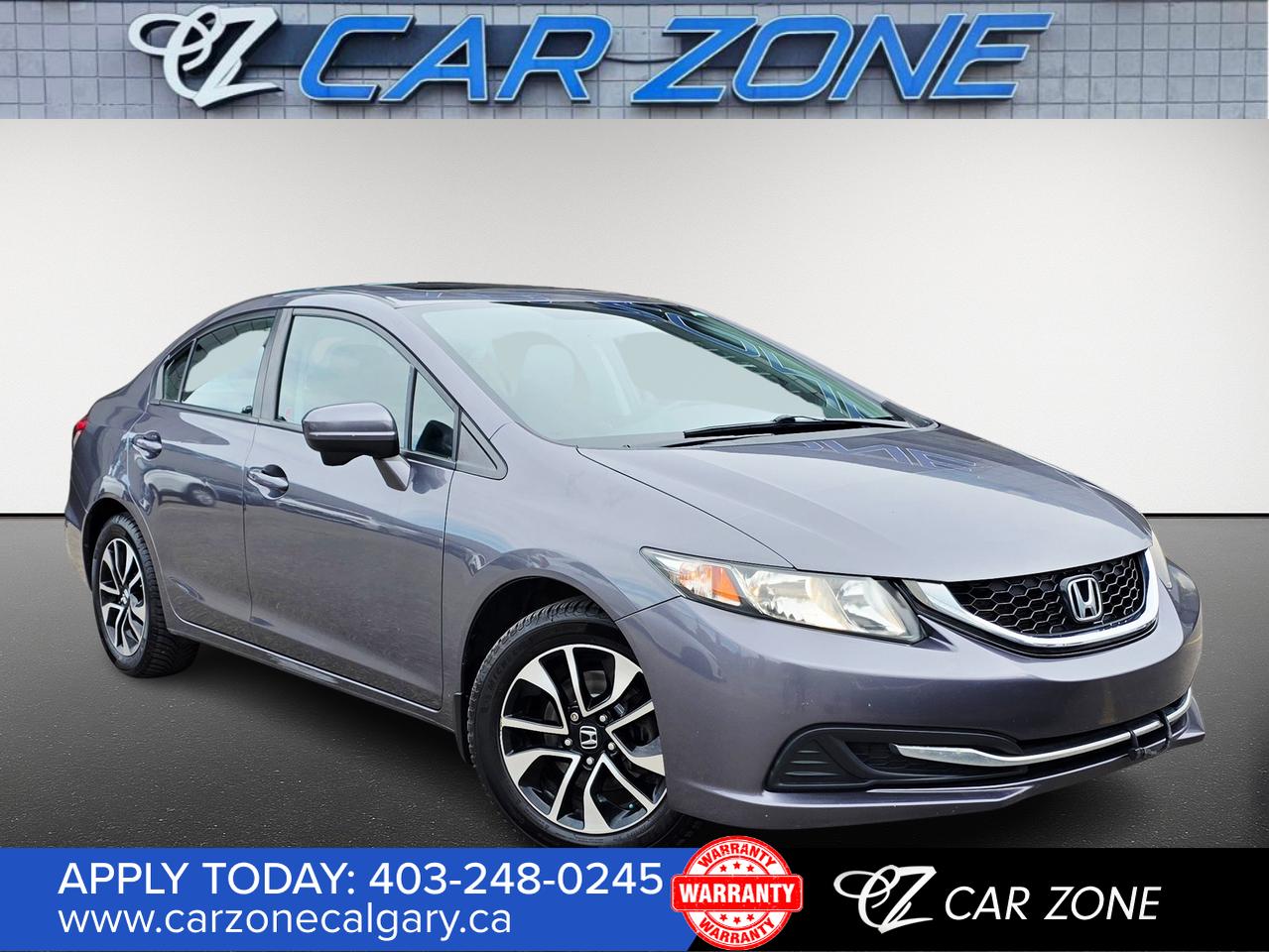 Gray 2015 Honda Civic Sedan Front-Wheel Drive Manual