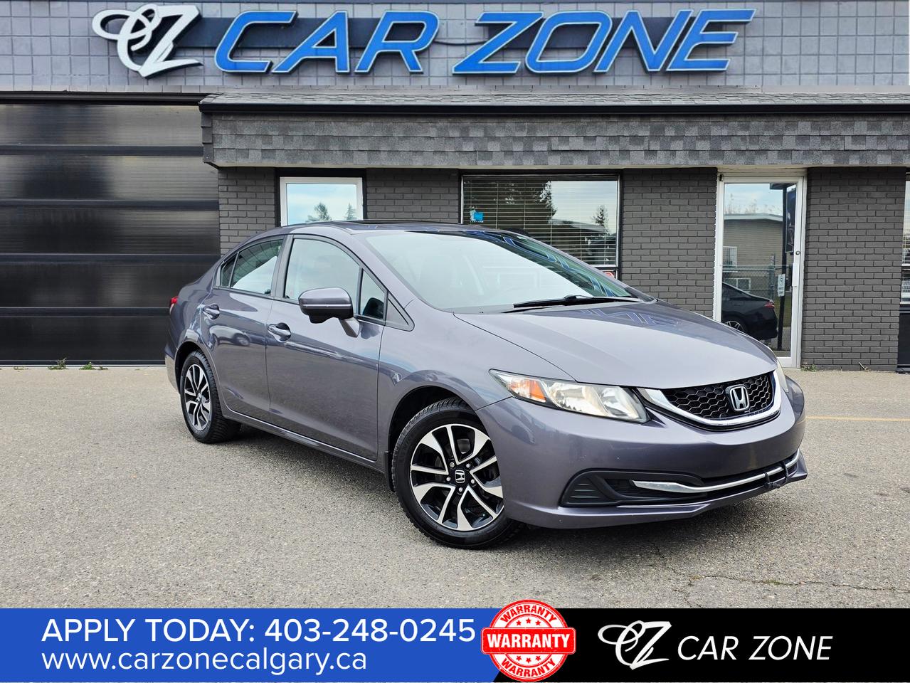 Gray 2015 Honda Civic Sedan Front-Wheel Drive Manual