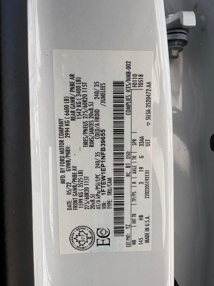 2022 Ford F-150 Lariat 4WD SuperCrew 5.5' Box Photo