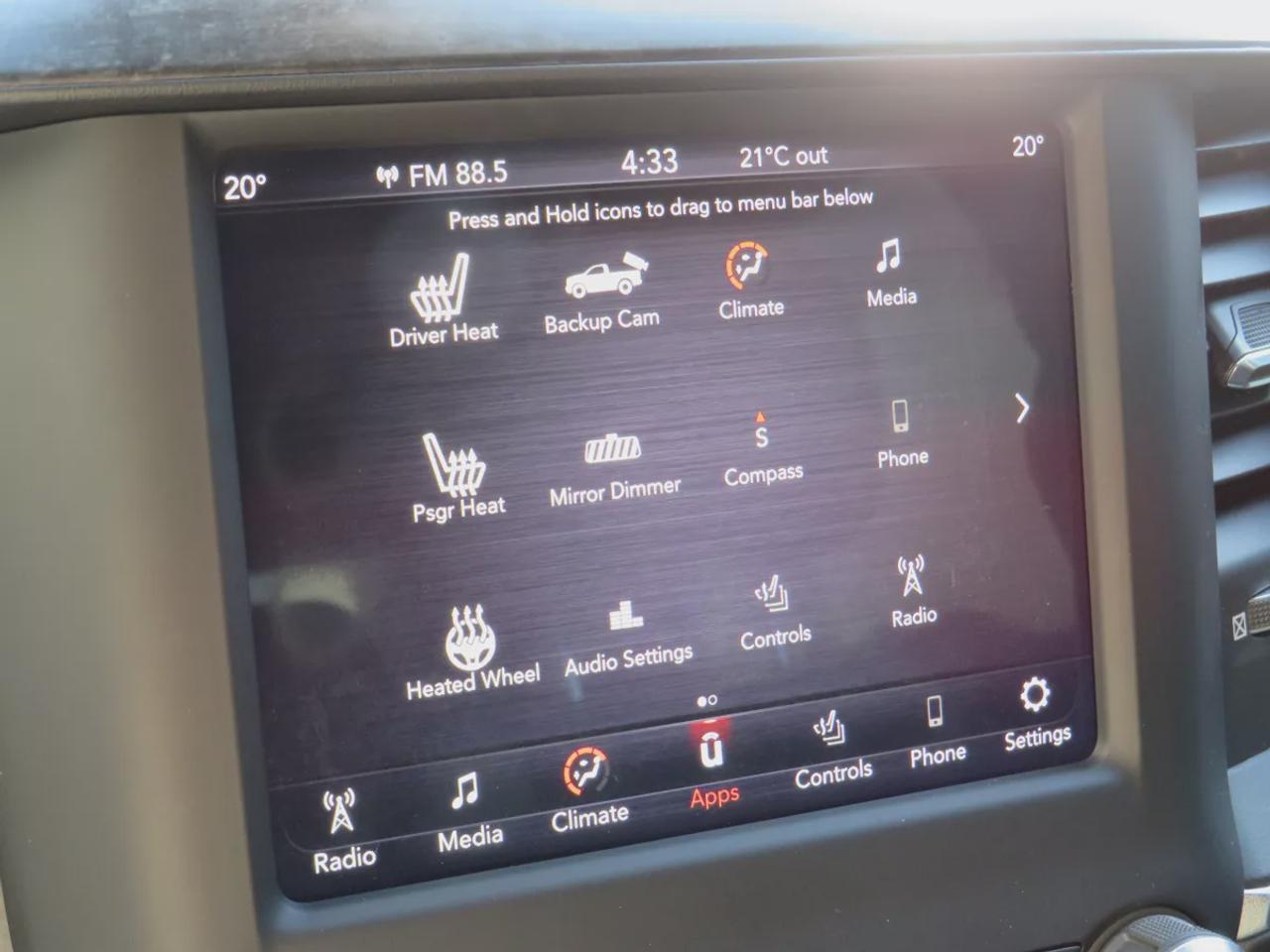 2019 RAM 1500 Big Horn | 4WD | Automatic | Crew Cab | Short Bed | Sport Appearance Package | Off-Road Group | Black Alloy Wheels | All-Terrain Tires | Heated Seats | Heated Steering Wheel | Power Driver Seat | Dual-Zone Climate Control |Touchscreen Display | Apple CarP Photo