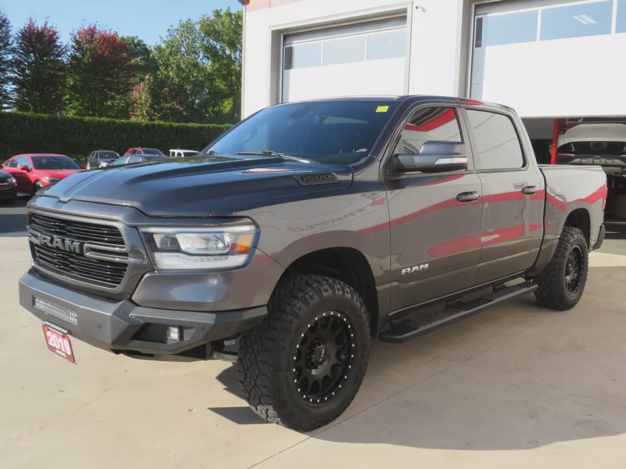 2019 RAM 1500 Big Horn | 4WD | Automatic | Crew Cab | Short Bed | Sport Appearance Package | Off-Road Group | Black Alloy Wheels | All-Terrain Tires | Heated Seats | Heated Steering Wheel | Power Driver Seat | Dual-Zone Climate Control |Touchscreen Display | Apple CarP Photo