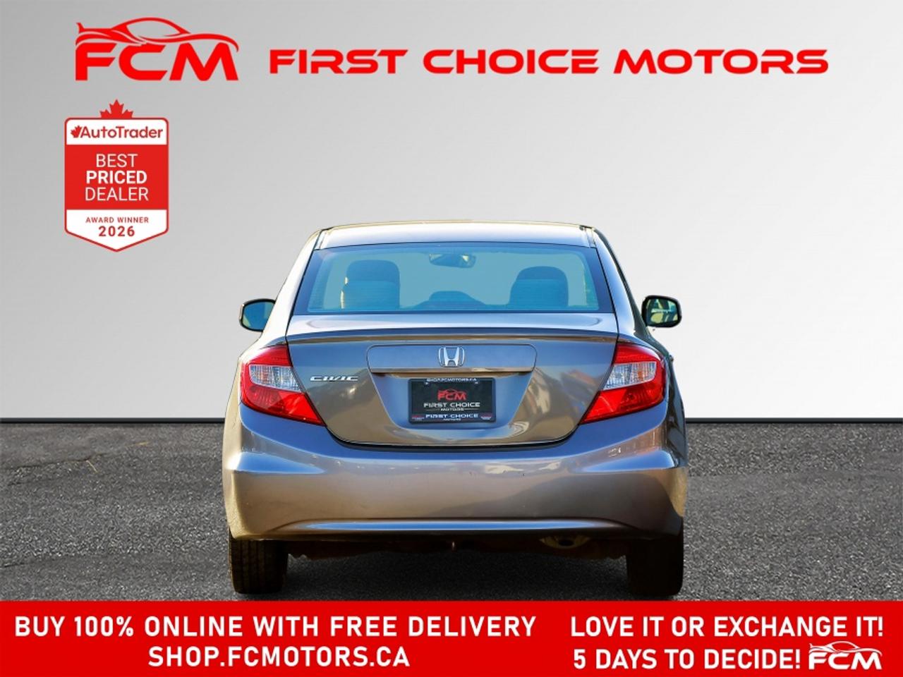 2012 Honda Civic LX | FULLY CERTIFIED WITH WARRANTY Photo