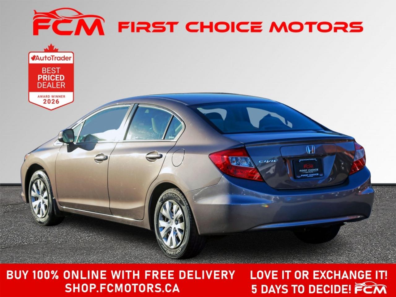 2012 Honda Civic LX | FULLY CERTIFIED WITH WARRANTY Photo4