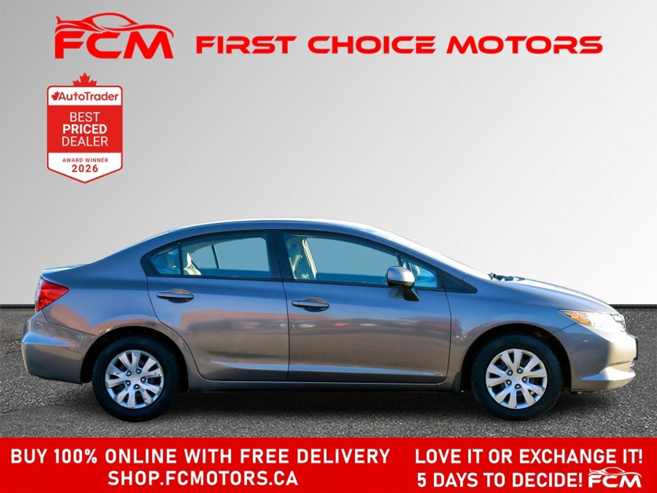 2012 Honda Civic LX | FULLY CERTIFIED WITH WARRANTY Photo