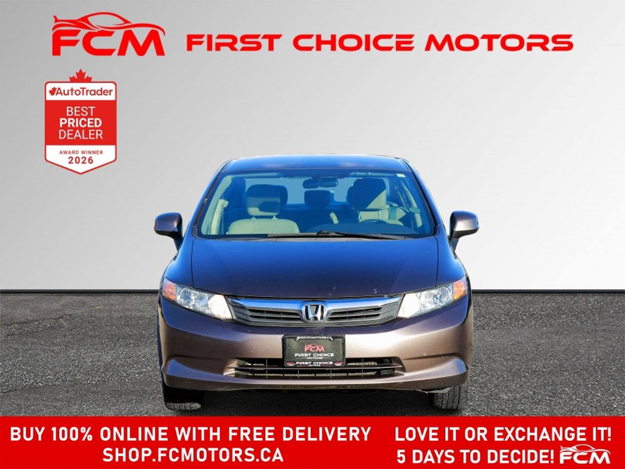 2012 Honda Civic LX | FULLY CERTIFIED WITH WARRANTY Photo