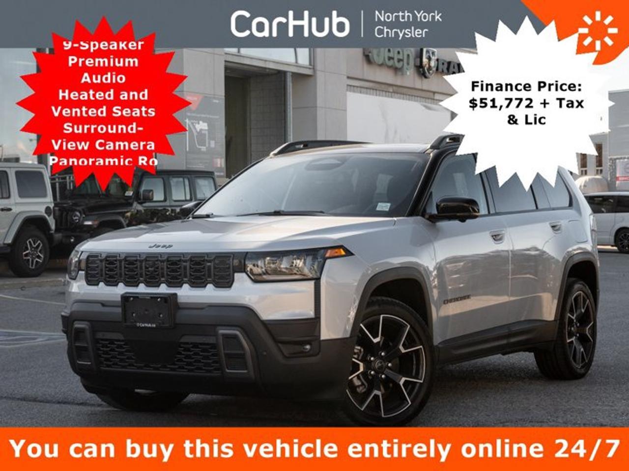 2026 Jeep CHEROKEE OVERLAND 9-Speaker Premium Audio Heated and Vented Seats Surround-View Camera Panoramic Roof Photo0