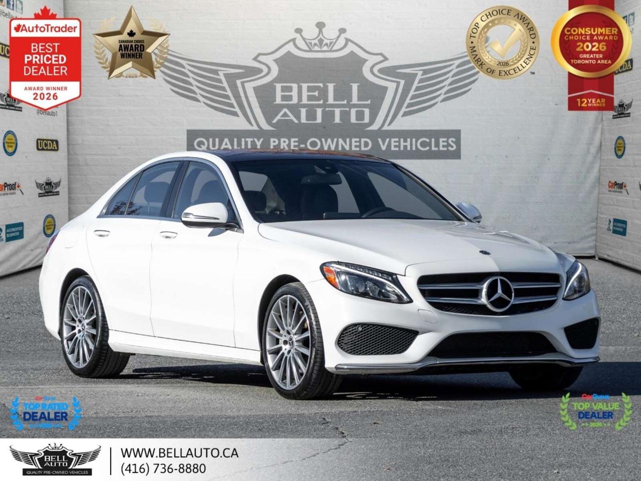2018 Mercedes-Benz C-Class C300   AMGPKG   PRMPKG   UPGRDRMS   NAVI   B.CAM   PANO   NOACCIDENT Photo0