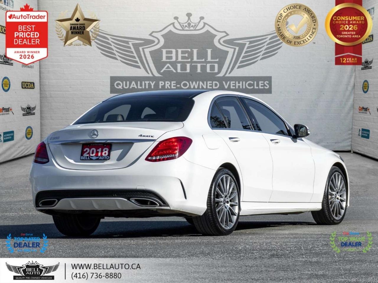 2018 Mercedes-Benz C-Class C300   AMGPKG   PRMPKG   UPGRDRMS   NAVI   B.CAM   PANO   NOACCIDENT Photo