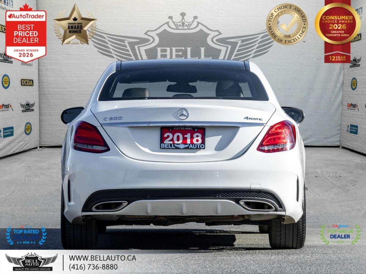 2018 Mercedes-Benz C-Class C300   AMGPKG   PRMPKG   UPGRDRMS   NAVI   B.CAM   PANO   NOACCIDENT Photo