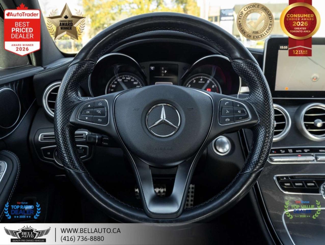 2018 Mercedes-Benz C-Class C300   AMGPKG   PRMPKG   UPGRDRMS   NAVI   B.CAM   PANO   NOACCIDENT Photo