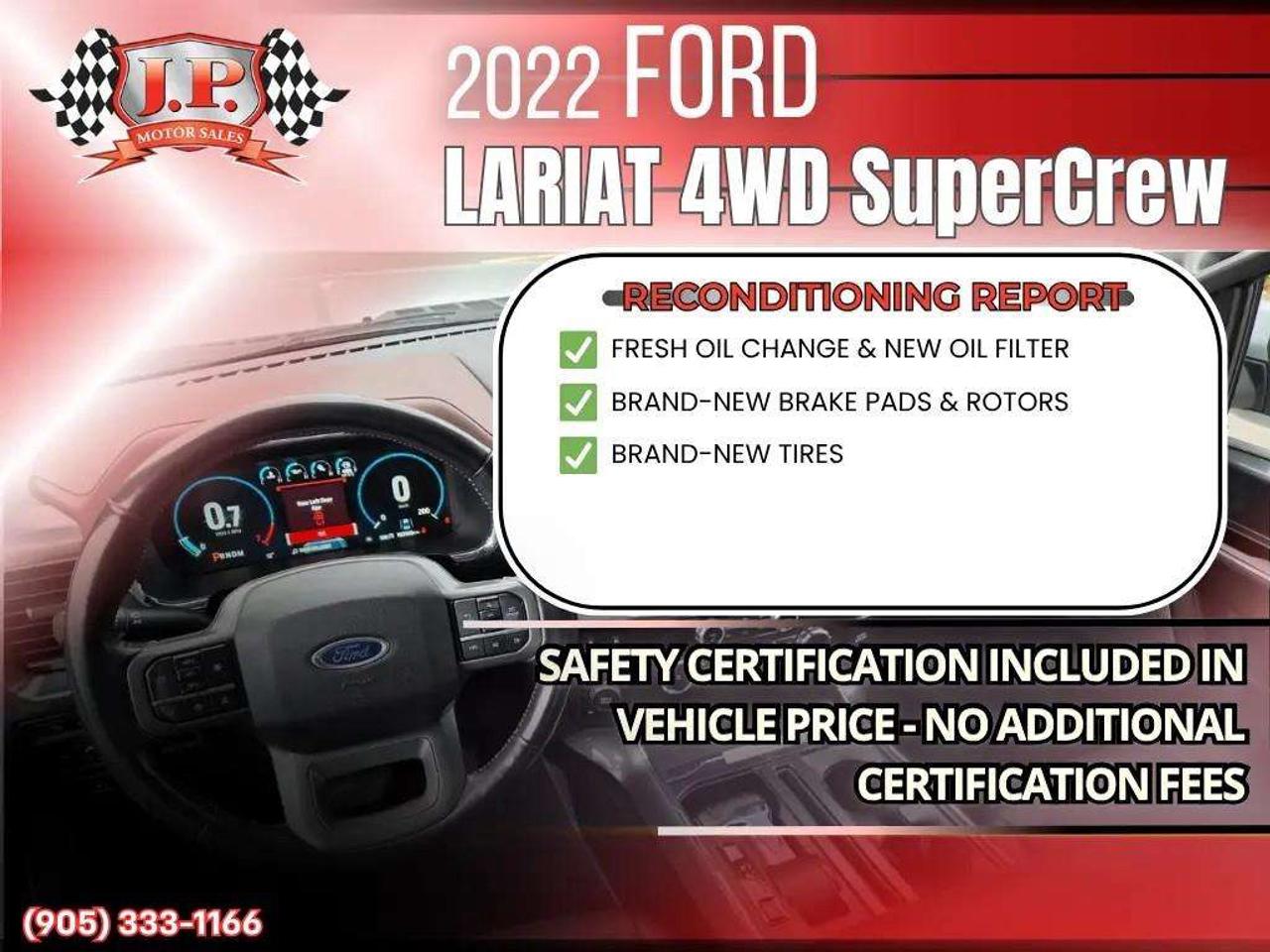 2022 Ford F-150 Lariat Apple CarPlay & Android Auto • Built-In Wi-Fi Hotspot • Lane Assist • Keyless Entry • Backup Camera Photo