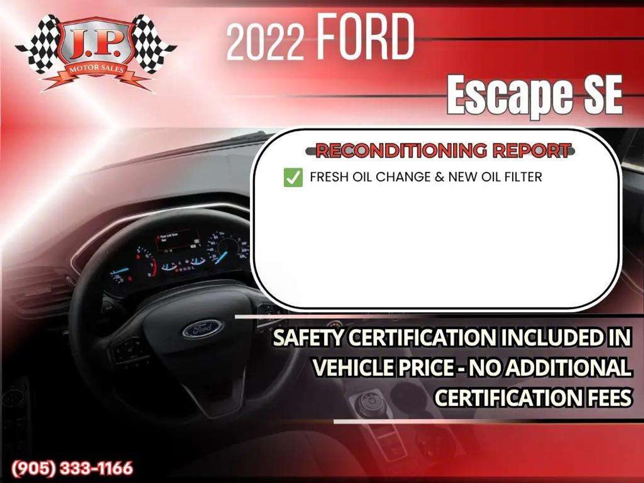 2022 Ford Escape SE Apple CarPlay & Android Auto • Built-In Wi-Fi Hotspot • Heated Front Seats • Lane Assist • SiriusXM® Satellite Radio Photo2