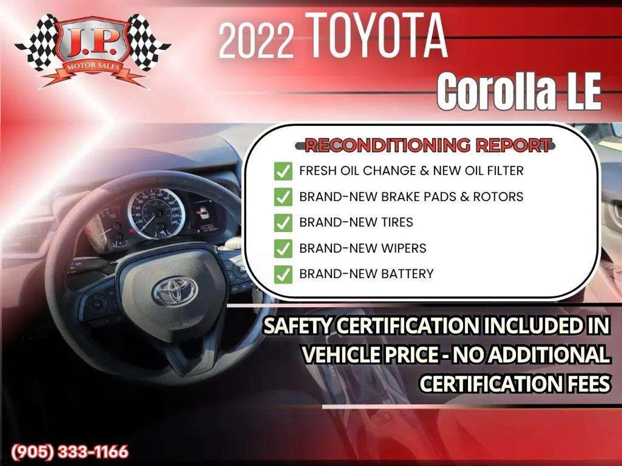 2022 Toyota Corolla LE Apple CarPlay & Android Auto • Lane Assist • Keyless Entry • Backup Camera • Cruise Control Photo