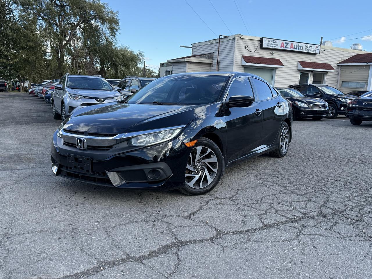 Black 2018 Honda Civic Sedan Front-Wheel Drive Continuously Variable Transmission