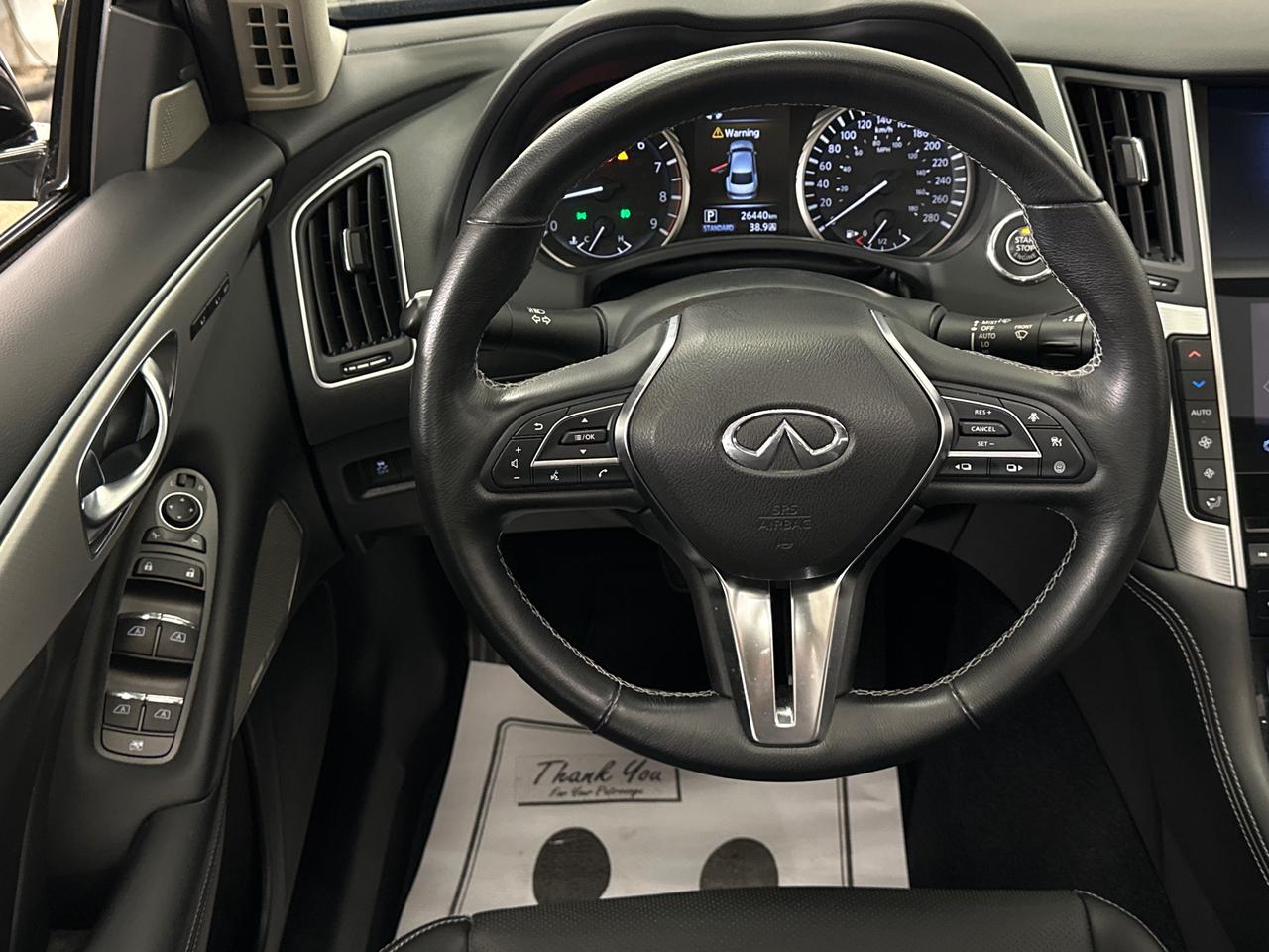 2024 Infiniti Q50 Luxe LUXE/AWD/LEATHER/SUNROOF/NAVI/26KM/OFF 1 OWNER NISSAN LEASE! Photo
