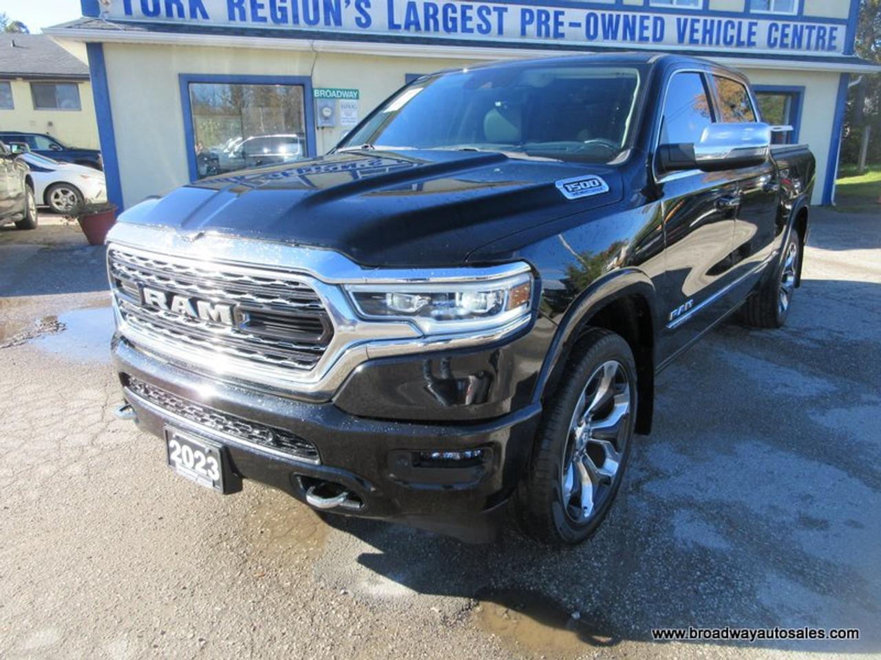2023 RAM 1500 LIKE NEW LIMITED-EDITION 5 PASSENGER 5.7L - V8.. 4X4.. CREW-CAB.. SHORTY.. NAVIGATION.. SUNROOF.. LEATHER.. HEATED/AC SEATS.. POWER PEDALS..