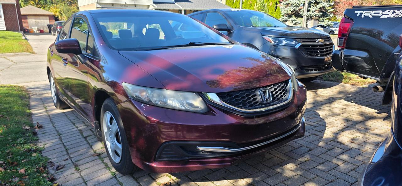 Red (Burgundy) 2015 Honda Civic Sedan Front-Wheel Drive Continuously Variable Transmission