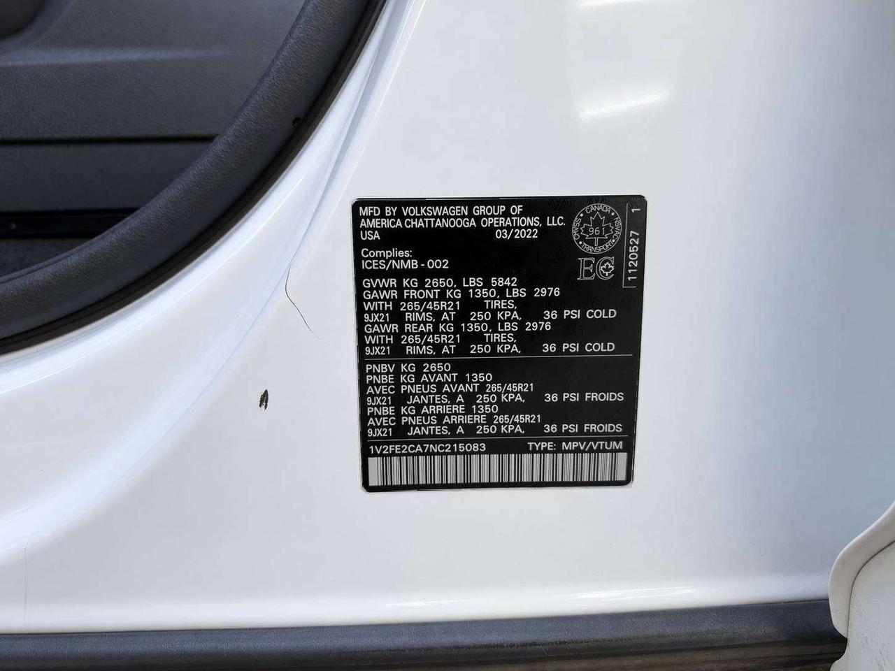 2022 Volkswagen Atlas Execline V6 R Line |Vented Leather |Panoroof |AWD Photo