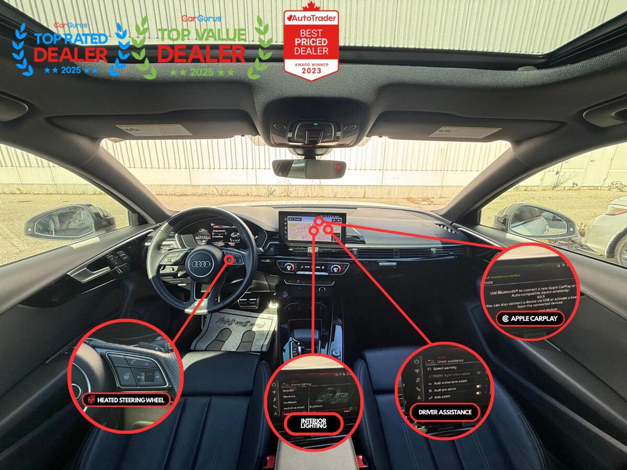 2022 Audi A4 PROGRESSIV S-LINE BLACK OPTICS | AMBIENT LIGHTING | SUNROOF | LOADED Photo5
