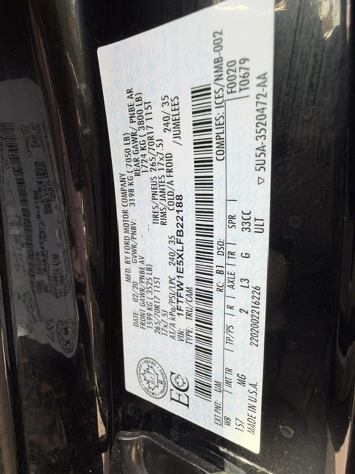 2020 Ford F-150 XLT CREW CAB STD BED 4WD SUPERCREW Photo