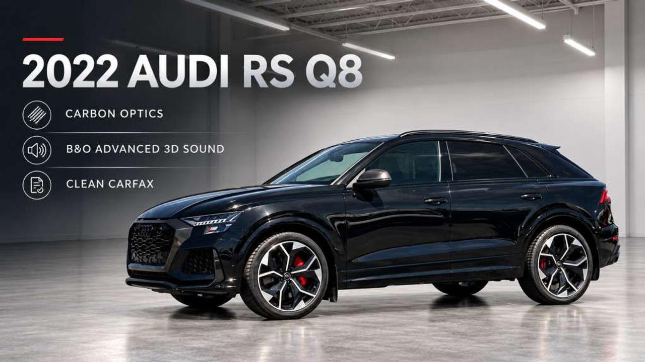 2022 Audi RS Q8 Carbon Optics   B&O Advanced 3D Sound   Carfax Clean Photo0
